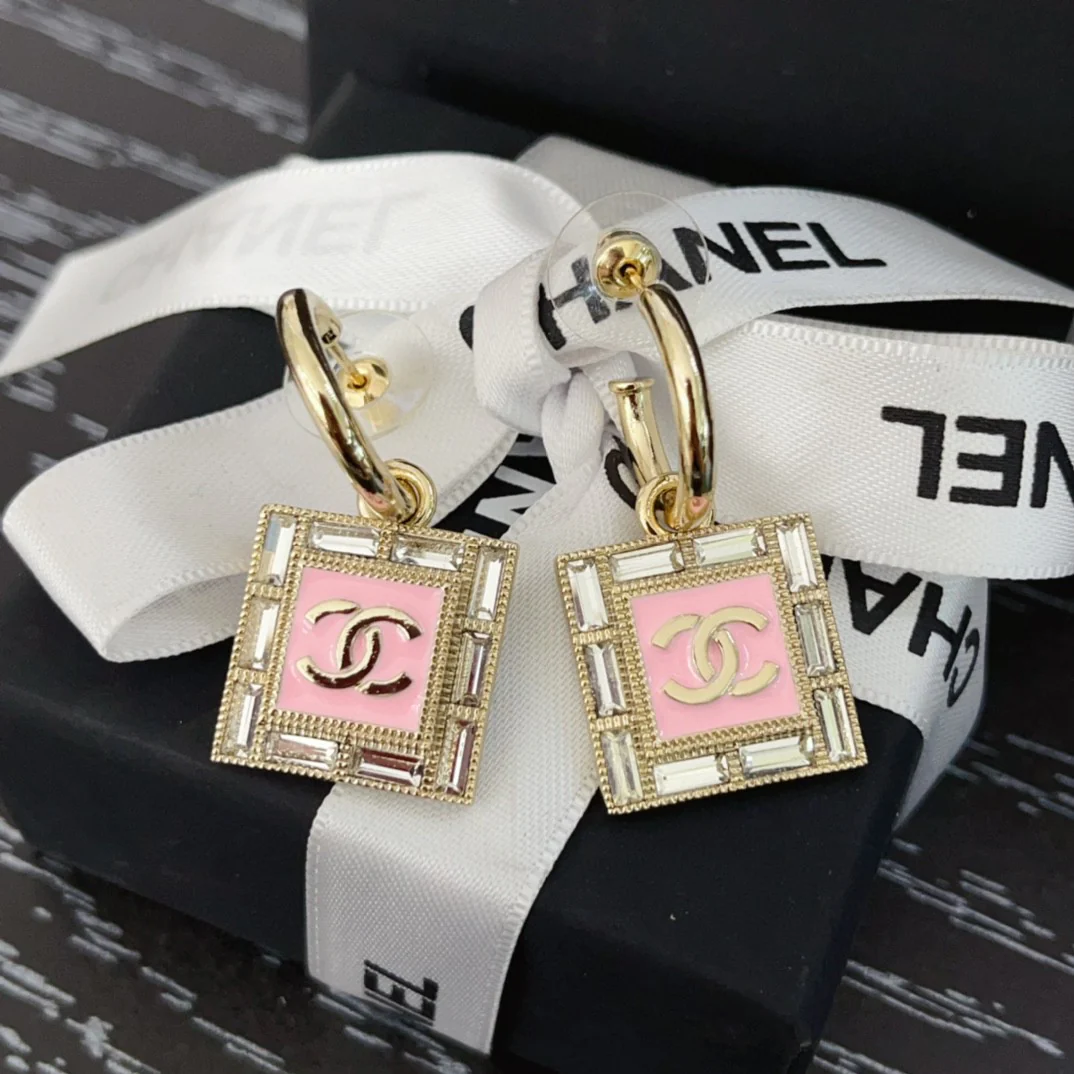 CCE146 Square CC logo earring - ccjewelryacc