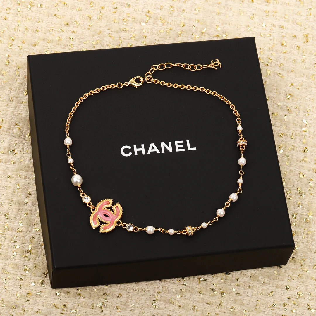 CCN016 High Quality 24P Pink Peal Choker Necklace For Women - ccfashionjewelry