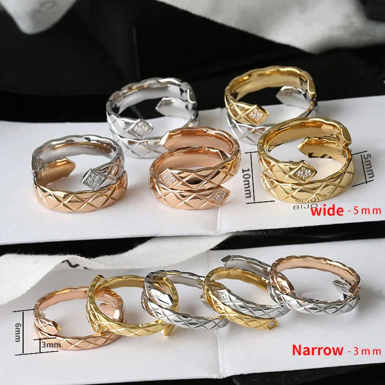 CCR8004 COCO Crush Ring High Quality Cc Ring Titanium Steel 14k Gold Plating - ccjewelryacc