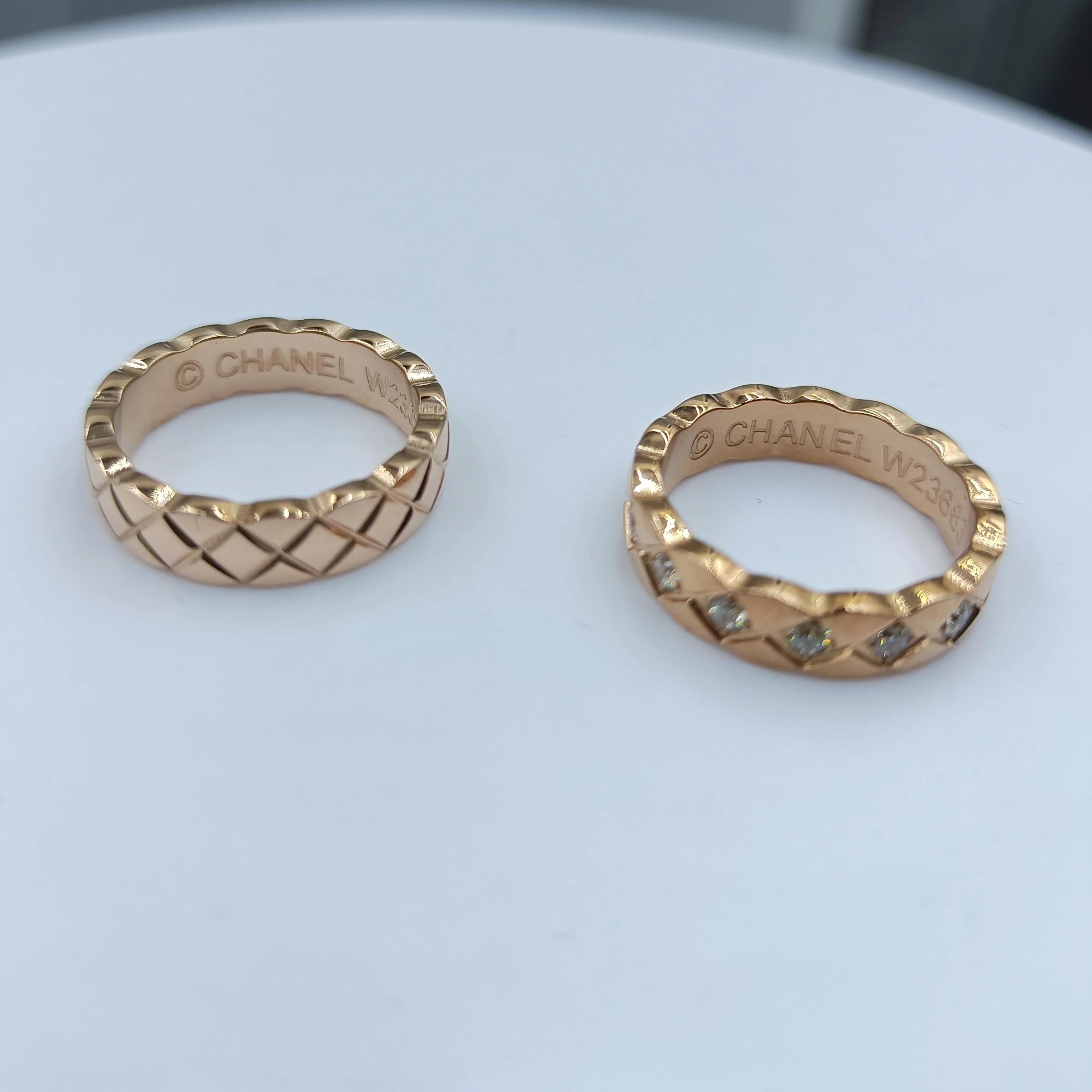 CCR8002A 3.5mm crush ring S925 Silver 18K Gold plating cc ring - ccjewelryacc