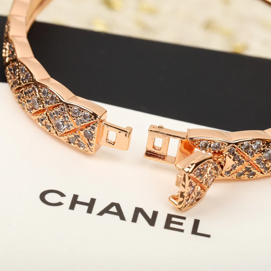 CCSS092 Full diamond S925 Silver COCO Crush Bangle Bracelet CC Bracelet - ccjewelryacc