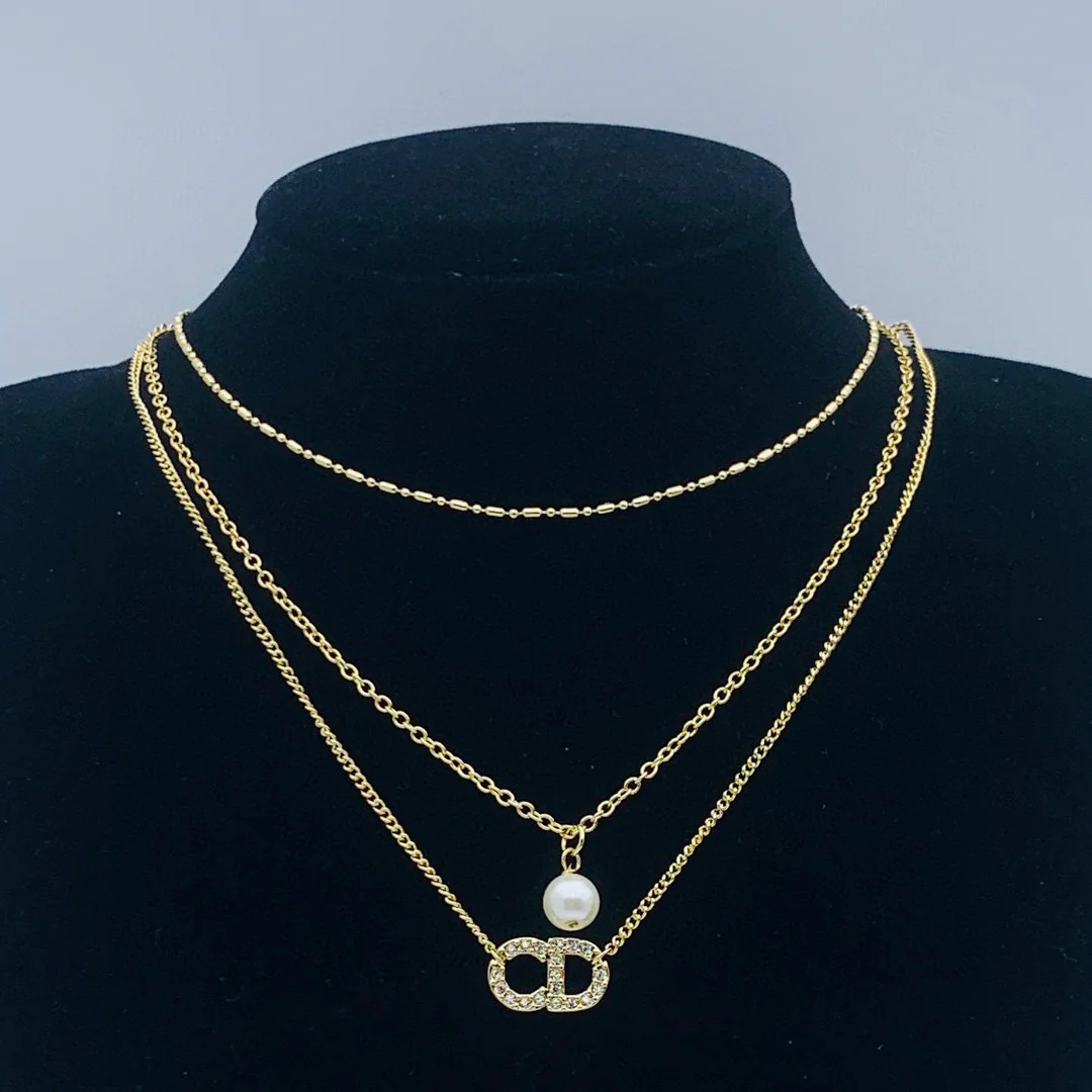 CDN318 High Quality Designer CD Necklace for Women - ccjewelryacc