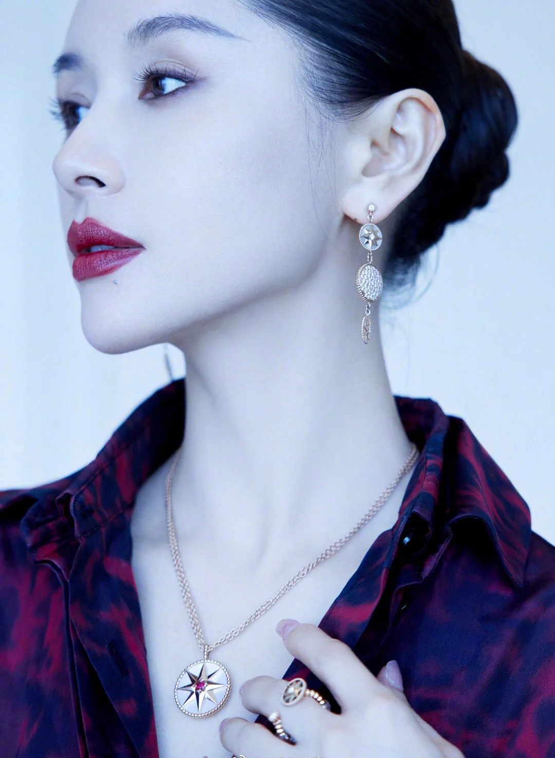 CDNS310 S925 Silver CD ROSE DES VENTS Astrolabium Pendant Necklace for Women - ccjewelryacc