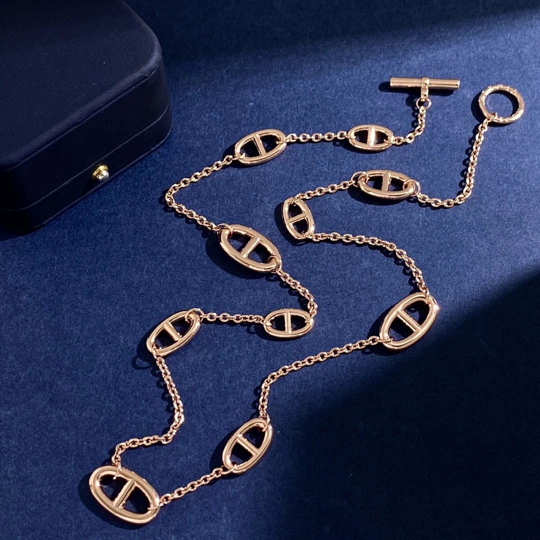 HMN005 80cm Chaine d'ancre Enchainee necklace - ccjewelryacc