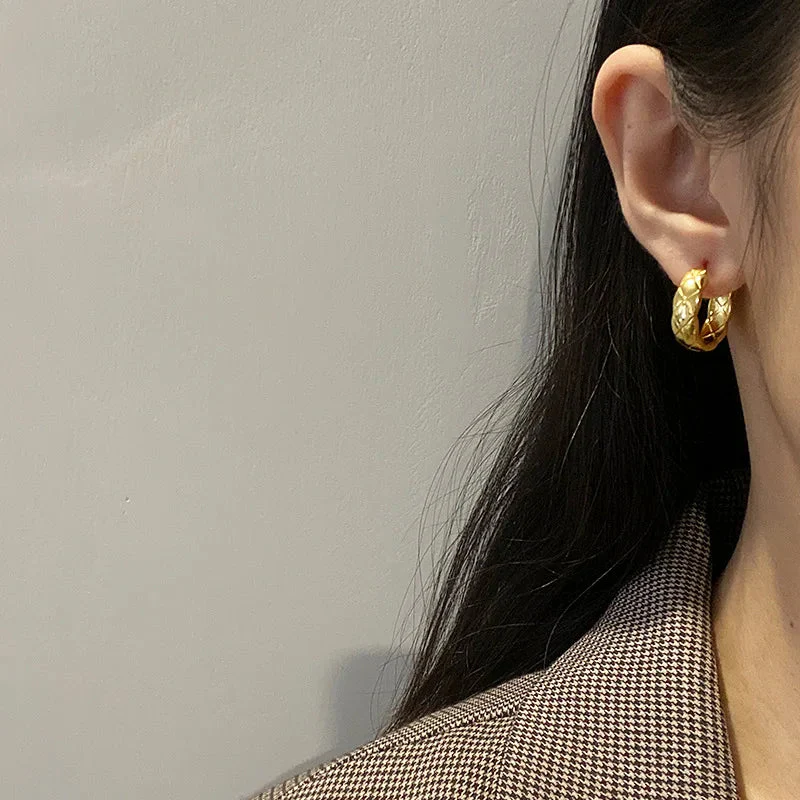 CCE8004G COCO Crush earrings S925 Silver 18k Real Gold Plating Diamond cc earring - ccjewelryacc