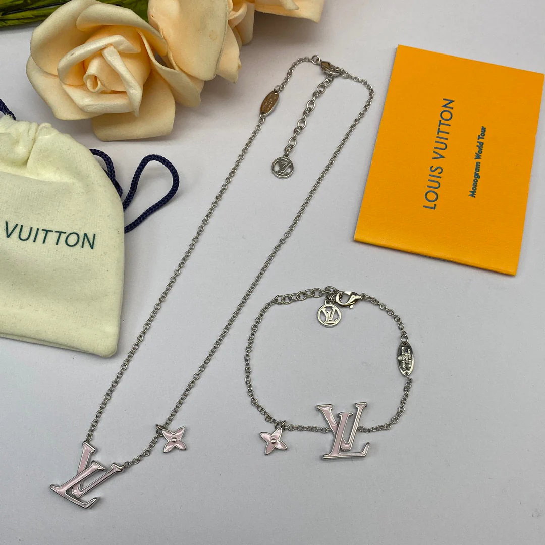 LVT012 Ever Blossom Series Jewelry Set Necklace Bracelet - ccfashionjewelry