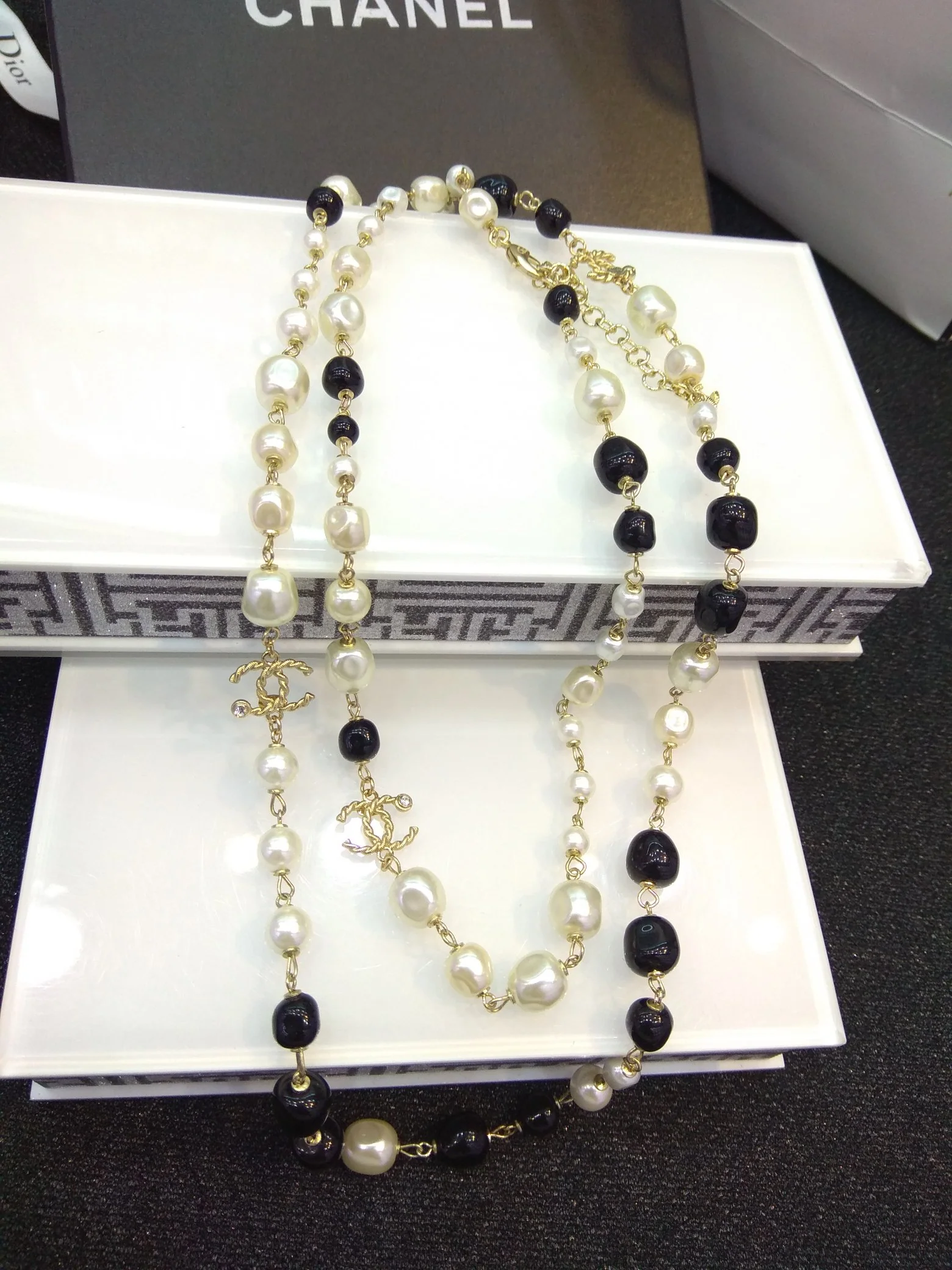 CCL044 High Quality Luxury Designer Pearl Sweater Chain - ccfashionjewelry