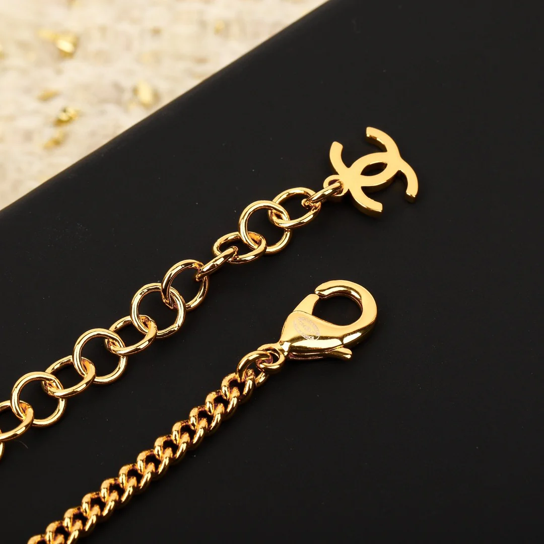 CCW044 Vintage Diamond pearl CC Waist chain Sweater chain - ccjewelryacc