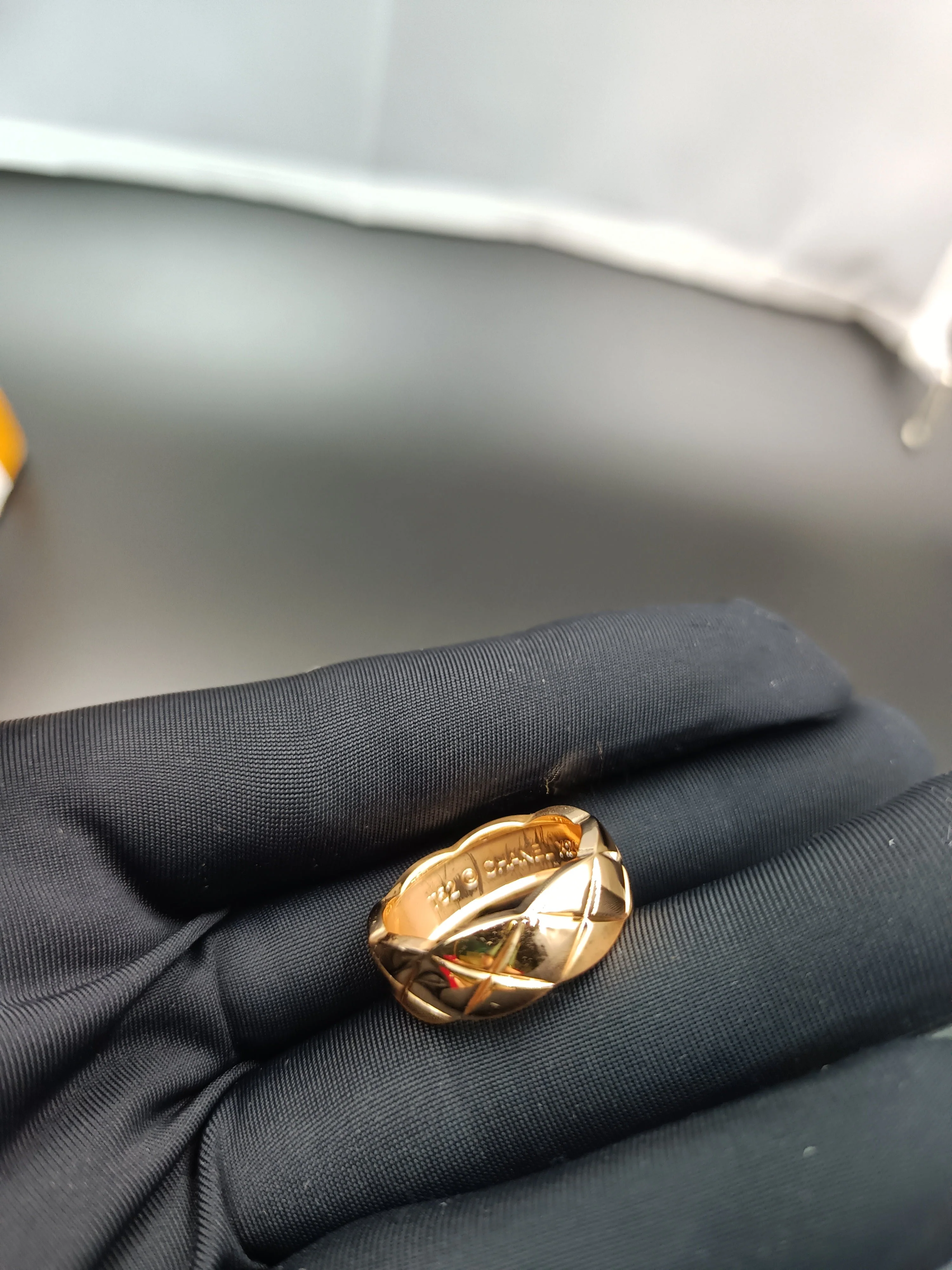 CCR8001B 7mm COCO crush ring cc ring Titanium steel Gold plating ring - ccjewelryacc