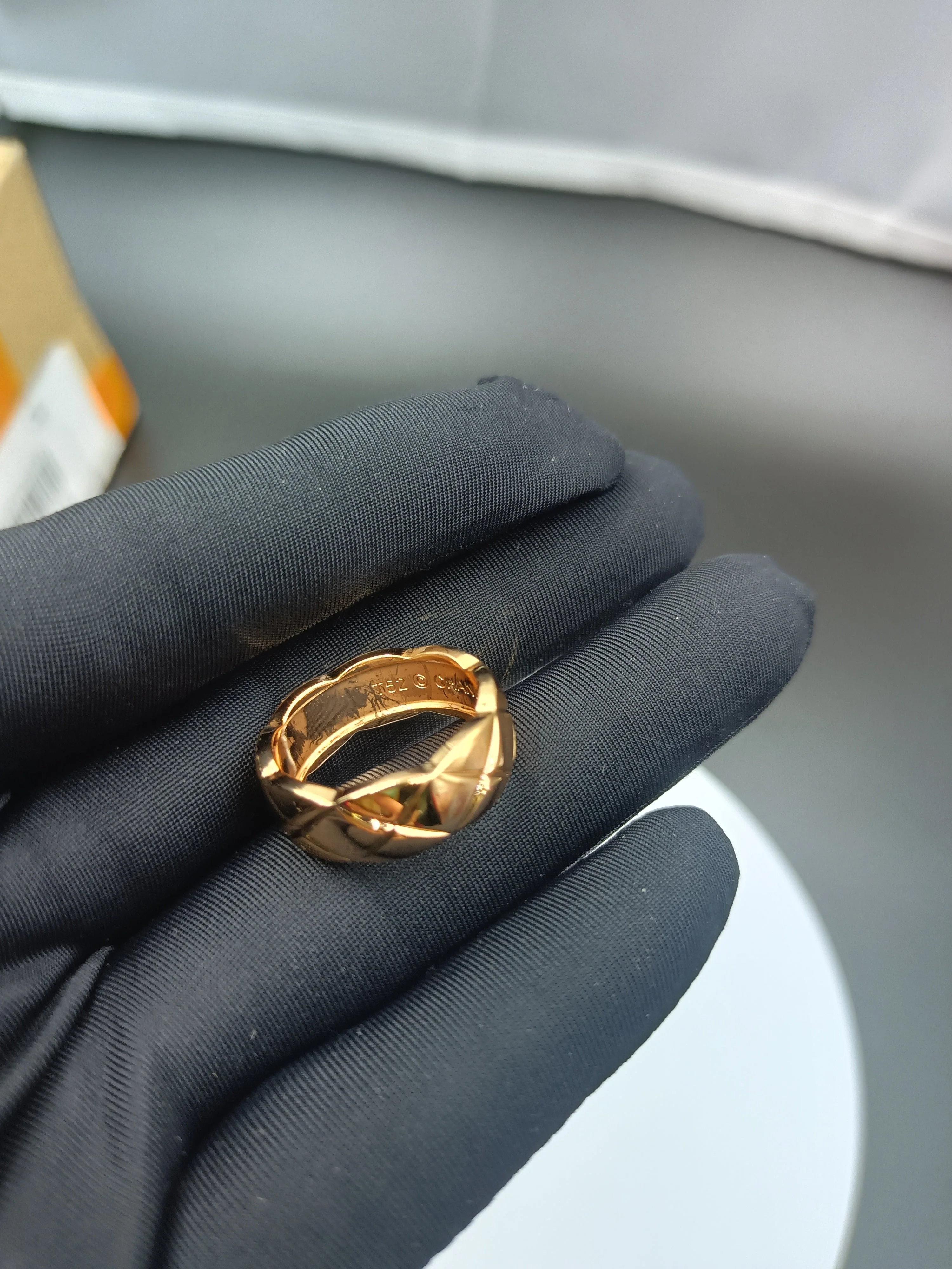 CCR8001B 7mm COCO crush ring cc ring Titanium steel Gold plating ring - ccjewelryacc