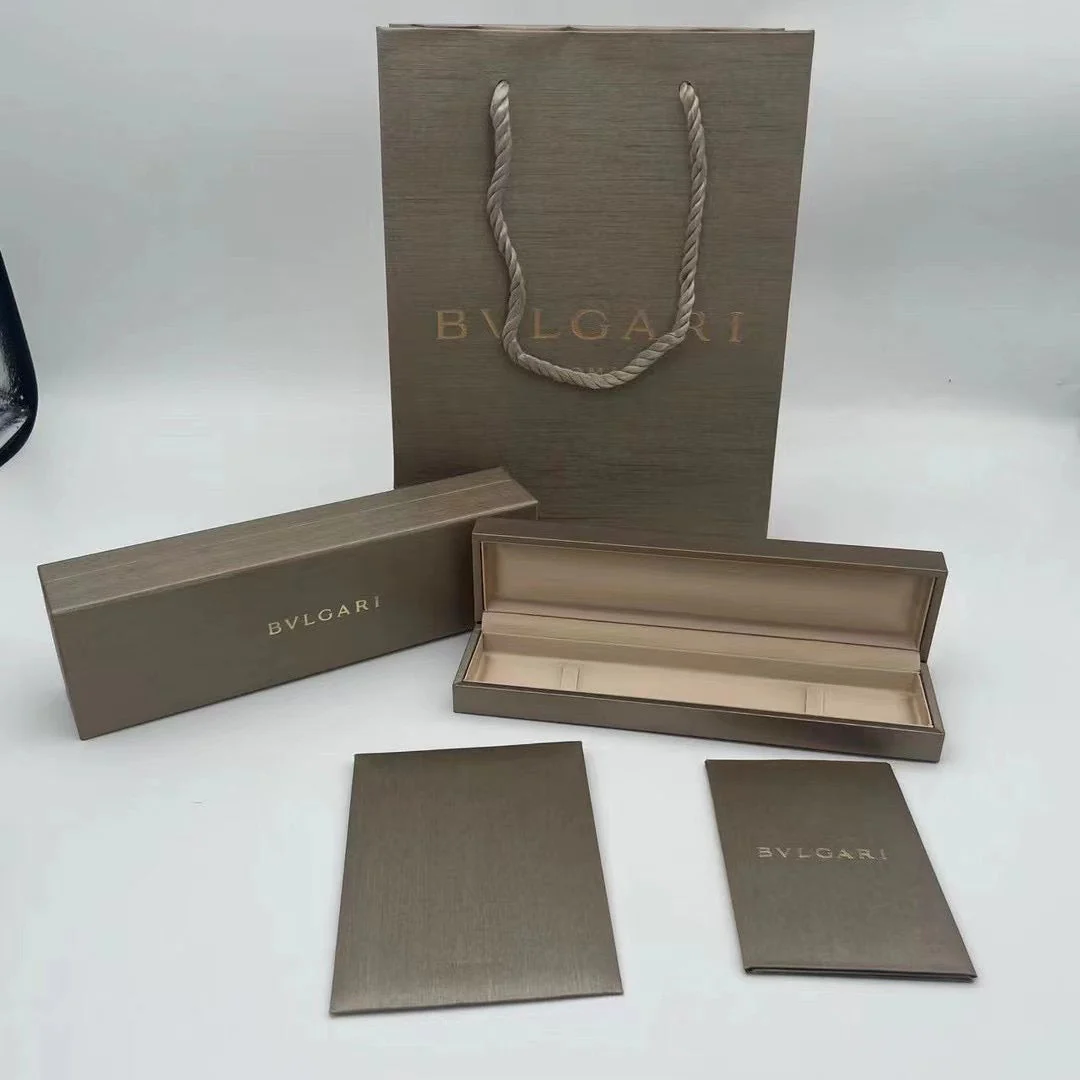 BGZ002 BVLGARI Top Quality Gold series Jewelry Package Box for Necklace, Ring Gift Package Box Shopping Bag - ccjewelryacc
