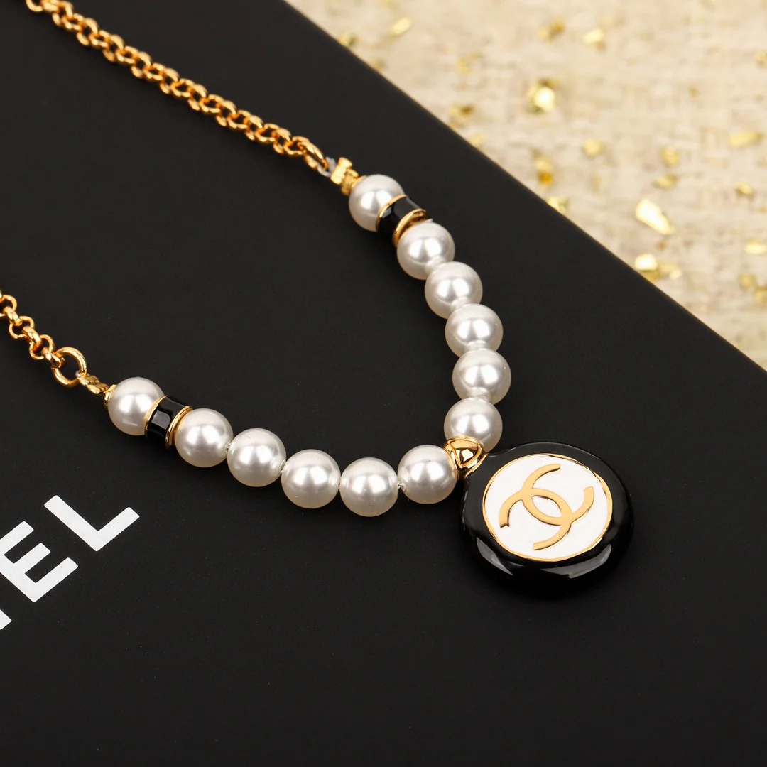 CCN015B CC Pearl Pendant Necklace - ccjewelryacc