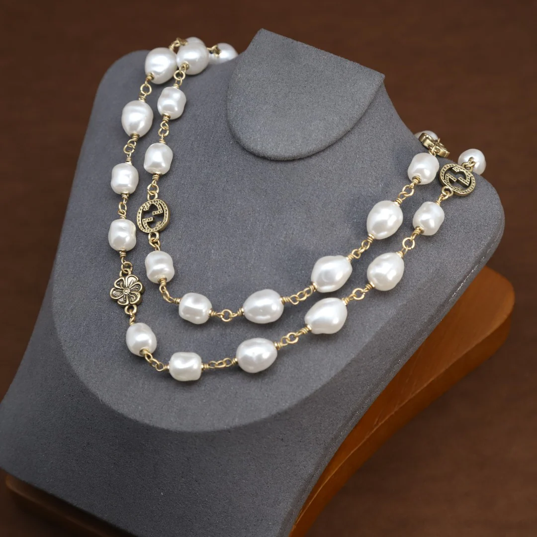 GGL004 High Quality Luxury Designer Pearl Sweater Chain - ccfashionjewelry