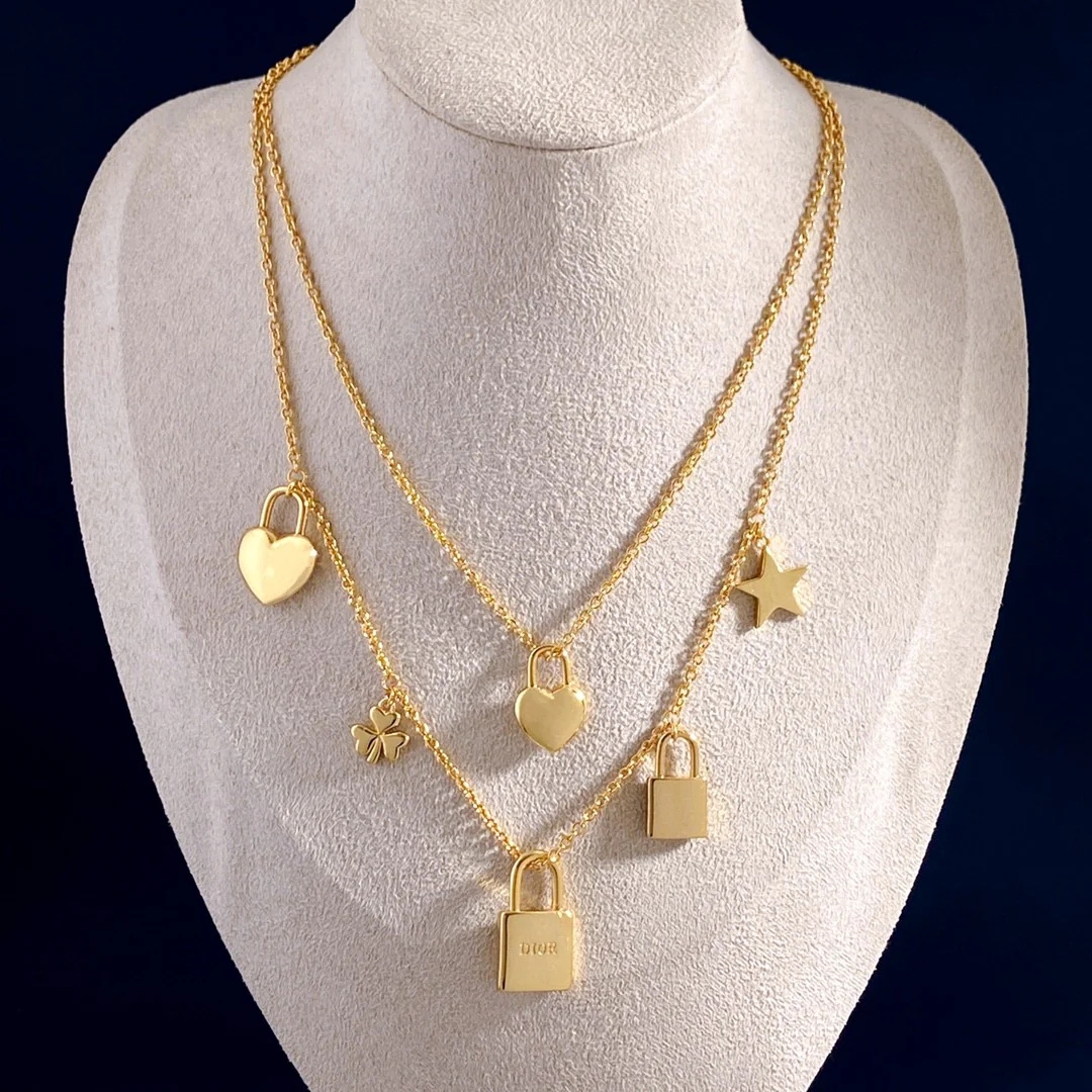 CDN315 High Quality Designer CD Heart Pendant Necklace for Women - ccjewelryacc