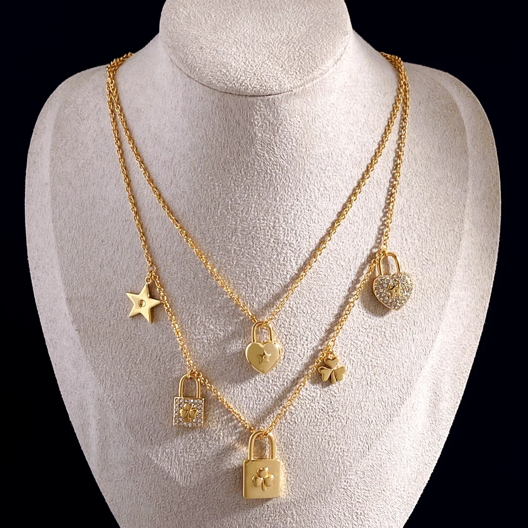 CDN315 High Quality Designer CD Heart Pendant Necklace for Women - ccjewelryacc