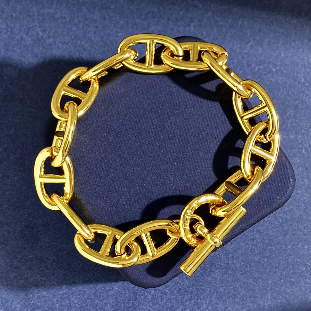 HMS010 Pig Nose OT Bracelet Chain Chaine d'ancre Large - ccjewelryacc