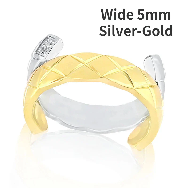 CCR8004 COCO Crush Ring High Quality Cc Ring Titanium Steel 14k Gold Plating - ccjewelryacc