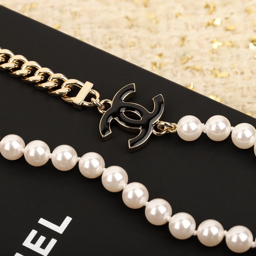 CCN020 CC Pearl Choker Necklace - ccjewelryacc