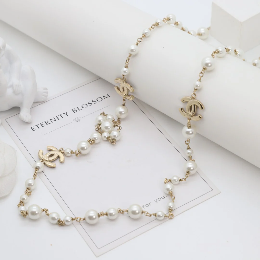 CCL038 High Quality Luxury Designer Pearl Sweater Chain - ccjewelryacc