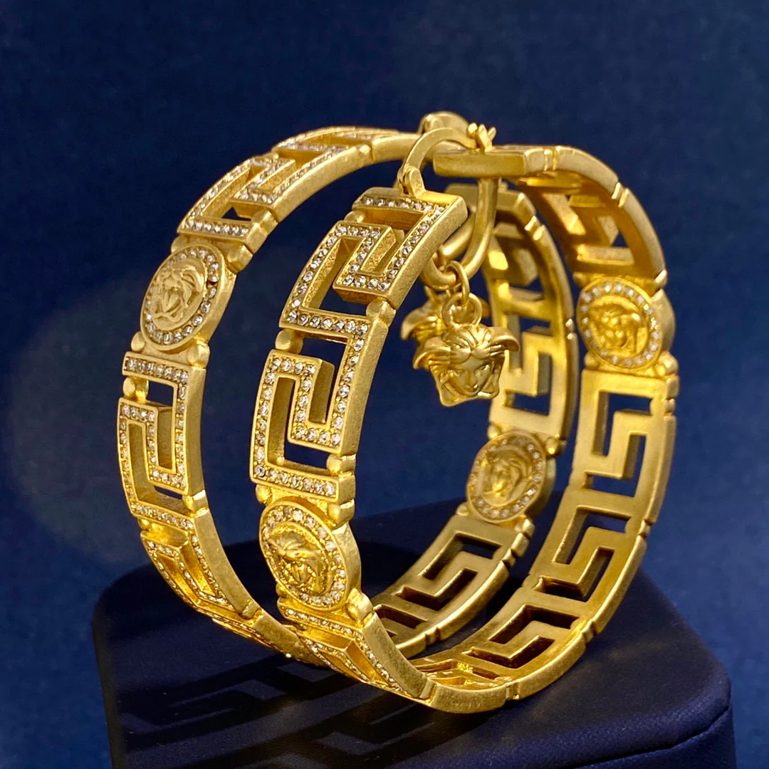 VSE019  Versace medusa hoop earrings - ccjewelryacc