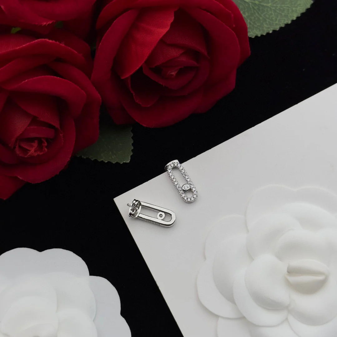 MSEV001 Move uno pavees diamond stud earring - ccjewelryacc