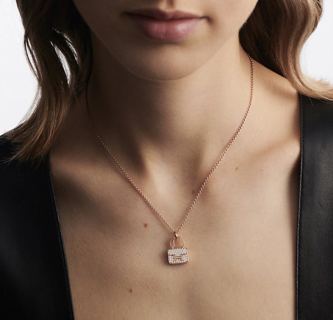 HMNS005 S925 Sterling Silver Bag Amulettes Constance pendant Necklace - ccjewelryacc