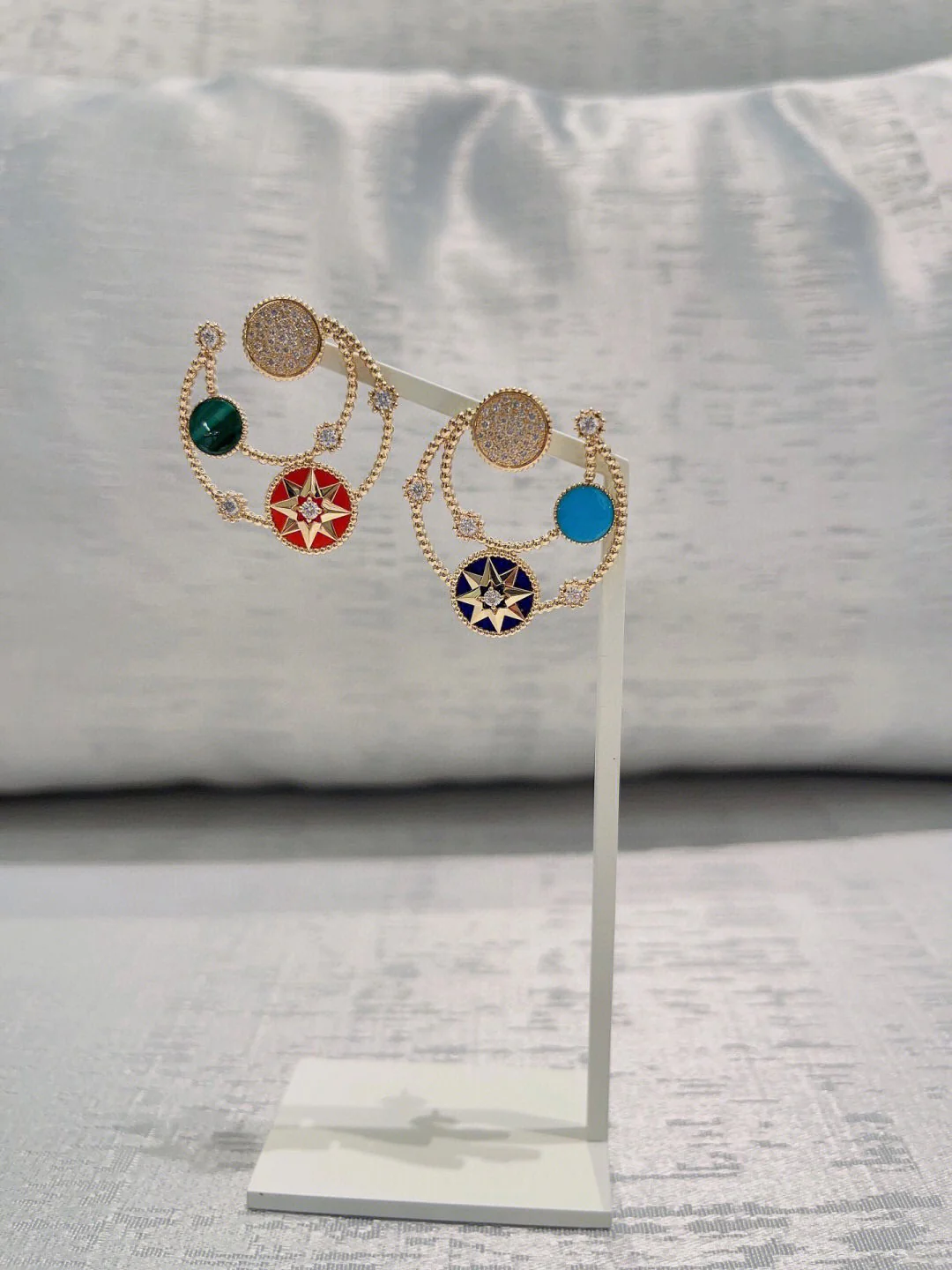 CDEV005 18K Gold Dior ROSE DES VENTS earrings - ccjewelryacc