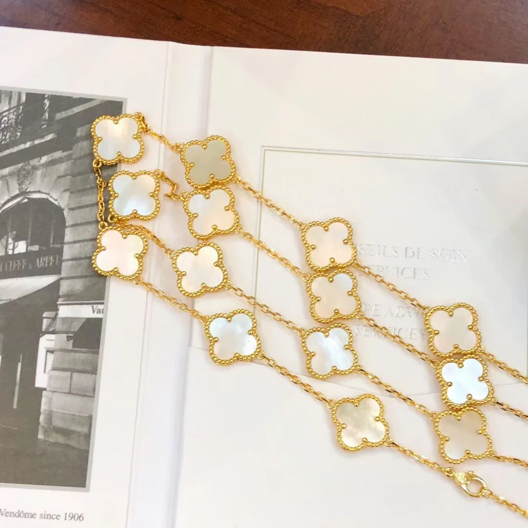 VCL004 High quality 20 clover Flower Long Sweater chain for women - ccjewelryacc