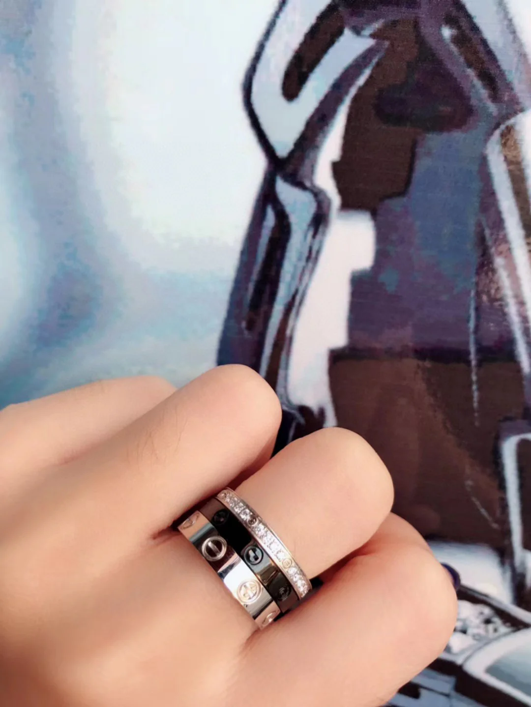 CTR001 High quality luxury designer ring 3rings in one - ccfashionjewelry
