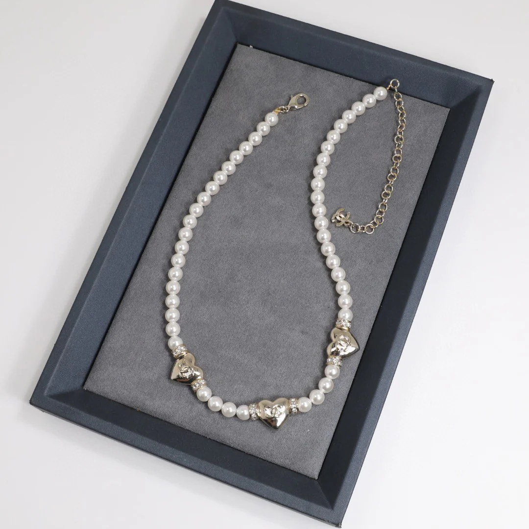 CCN310 High quality 24P love pearl CC choker Necklace - ccjewelryacc