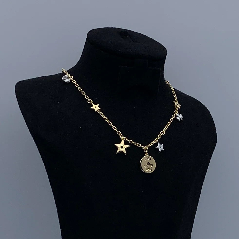 CDN288 High quality Luxury Designer CD Pendant Necklace For Women - ccjewelryacc