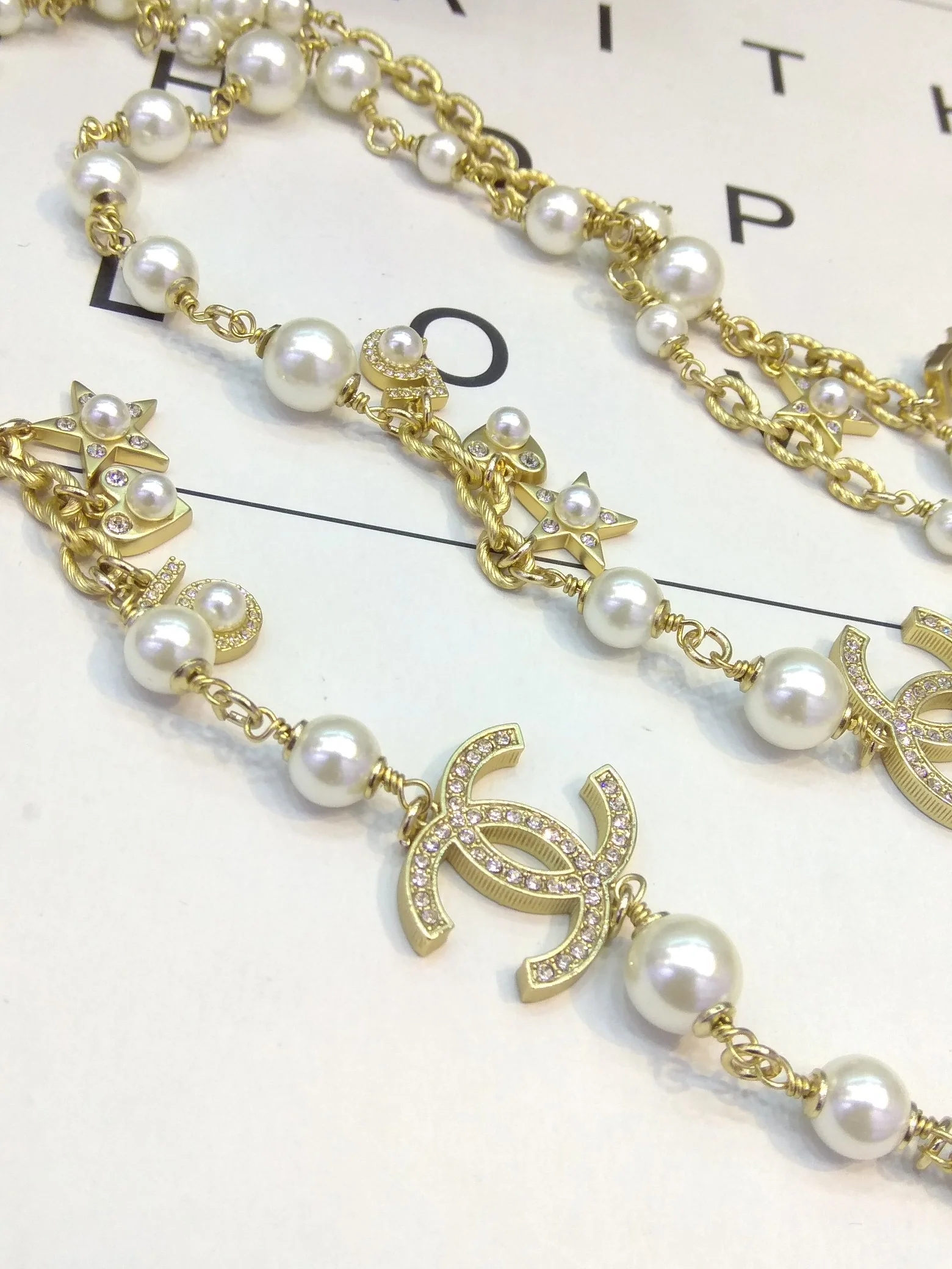 CCL045 High Quality Luxury Designer Pearl Sweater Chain - ccjewelryacc