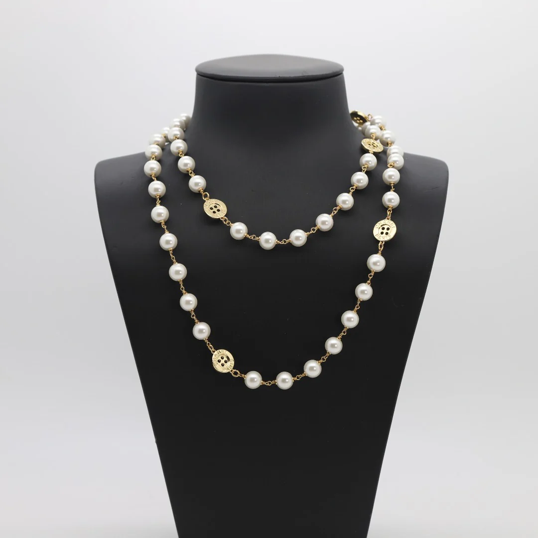 CCL041 High Quality Luxury Designer Pearl Sweater Chain - ccfashionjewelry
