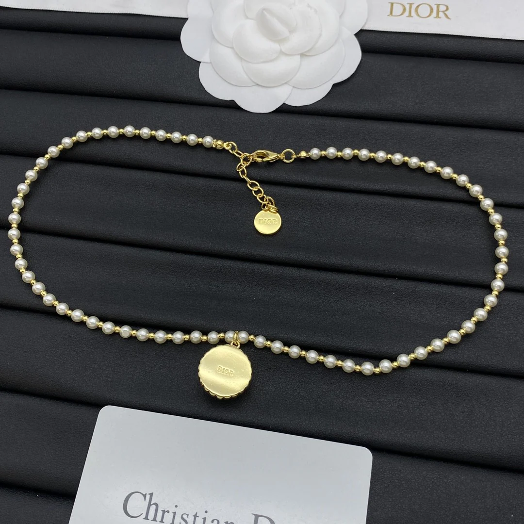 CDN313  High Quality Designer CD Pearl Necklace for Women - ccjewelryacc