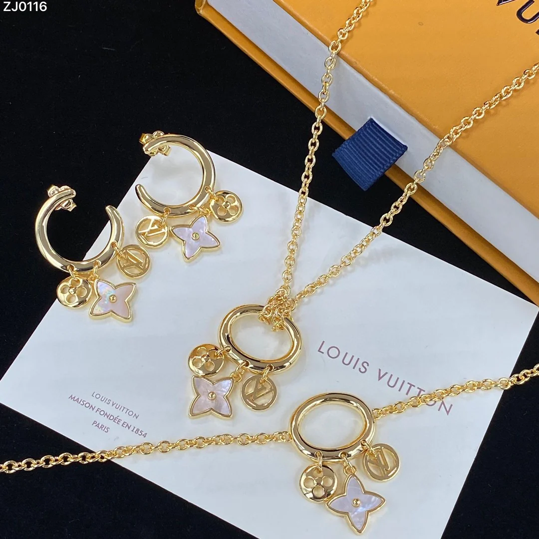 LVT010 Top Quality Luxury Designer Jewelry Set Women Choker Necklace Bracelet LVT001G - ccjewelryacc