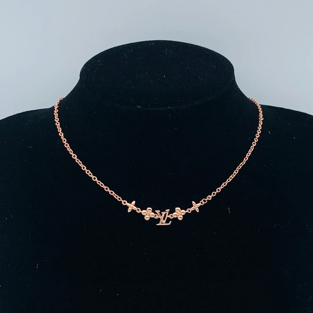 LVN068 Designer Monogram Blade Diamond Necklace For Men - ccjewelryacc