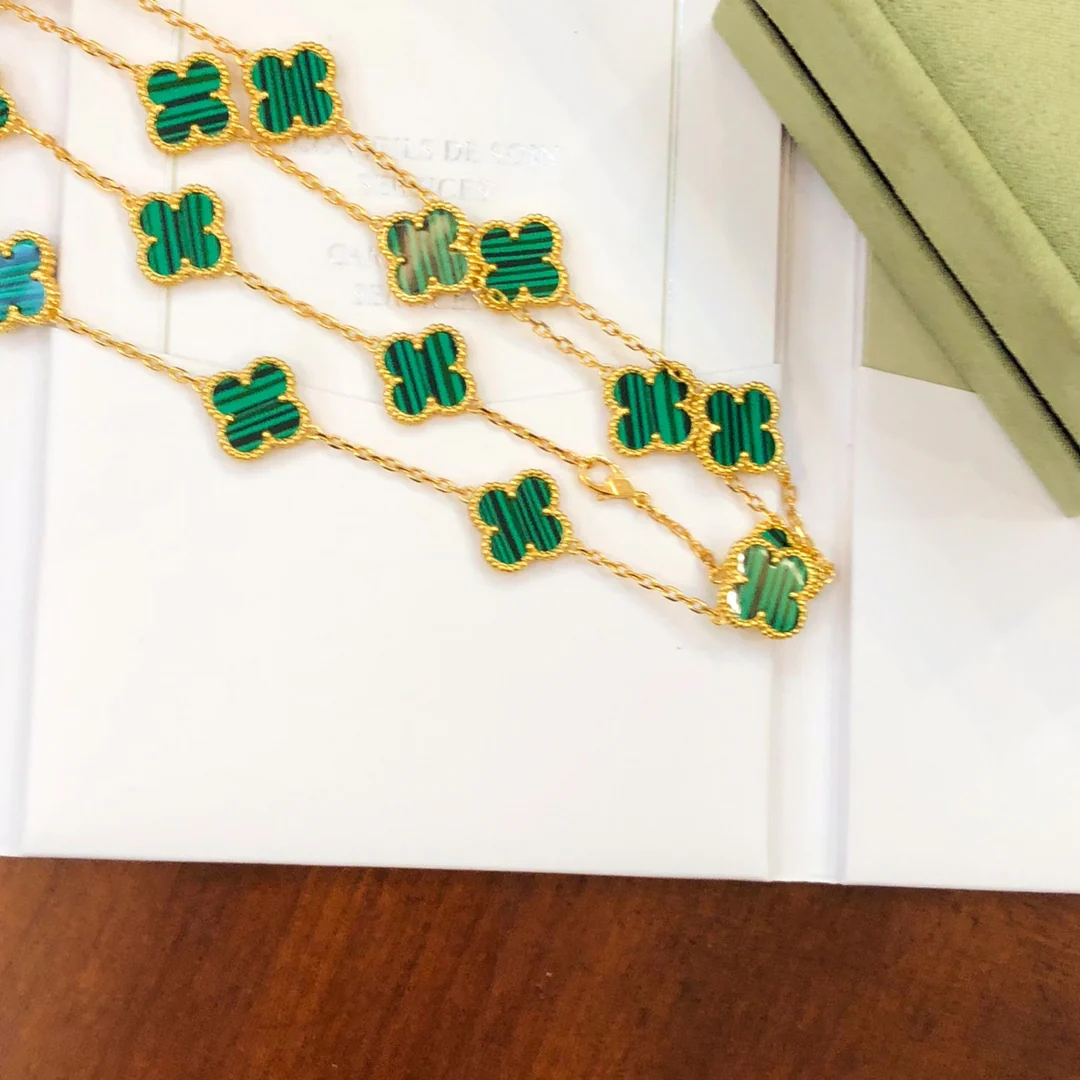 VCL012 High quality 20 clover Flower Laser Long Sweater chain for women - ccjewelryacc