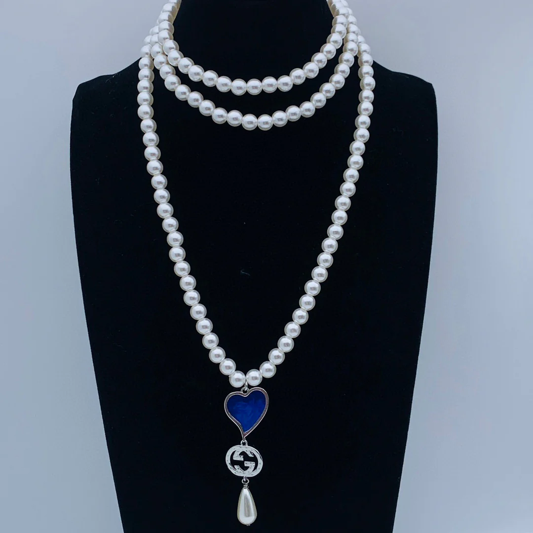 GGL005 High Quality GG Long chain Sweater Necklace for Women - ccfashionjewelry