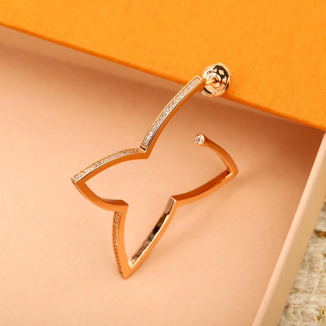 LVES001 S925 Sterling Silver XL Hoop Earrings For Women - ccfashionjewelry