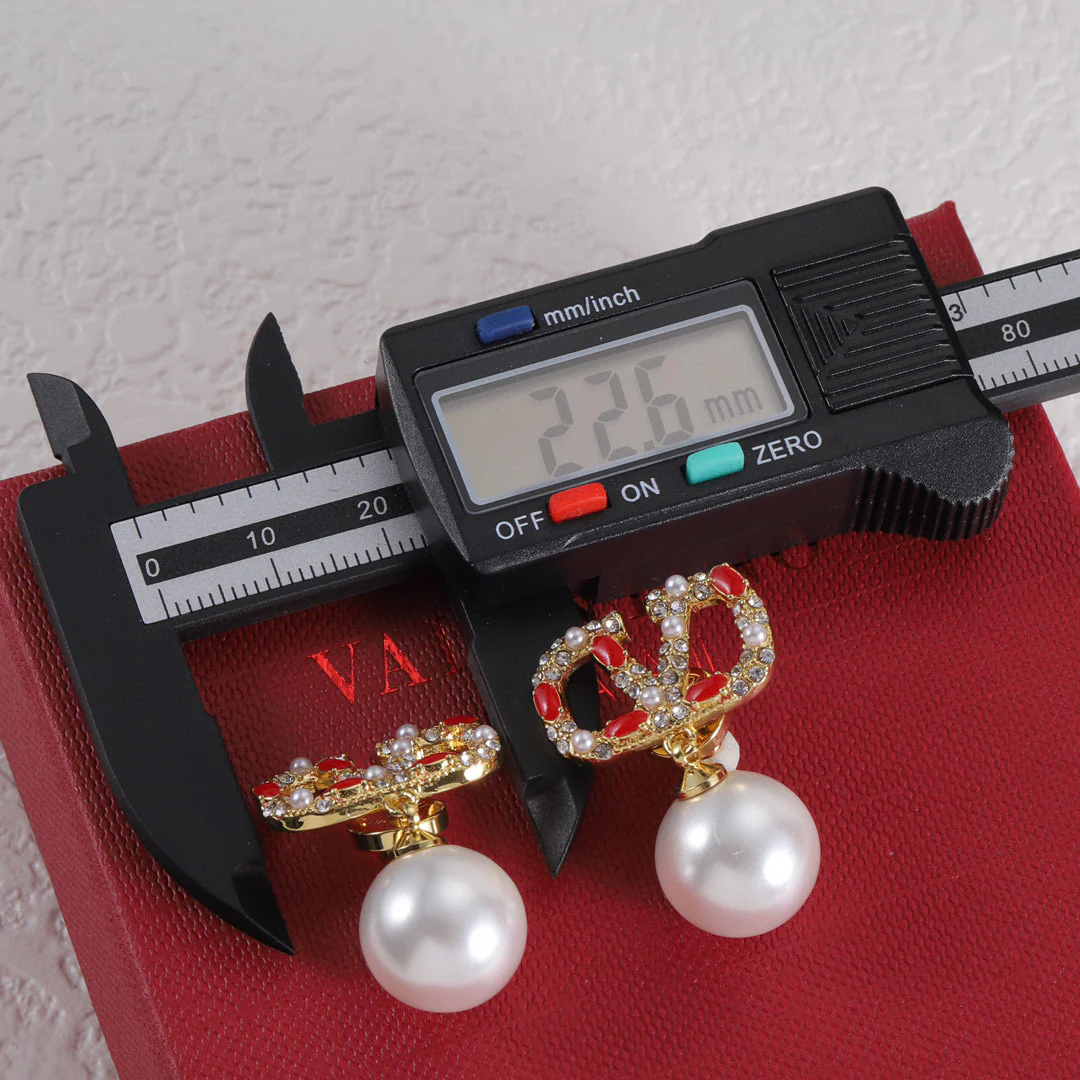 VTE040 valentino pearl drop earrings - ccjewelryacc