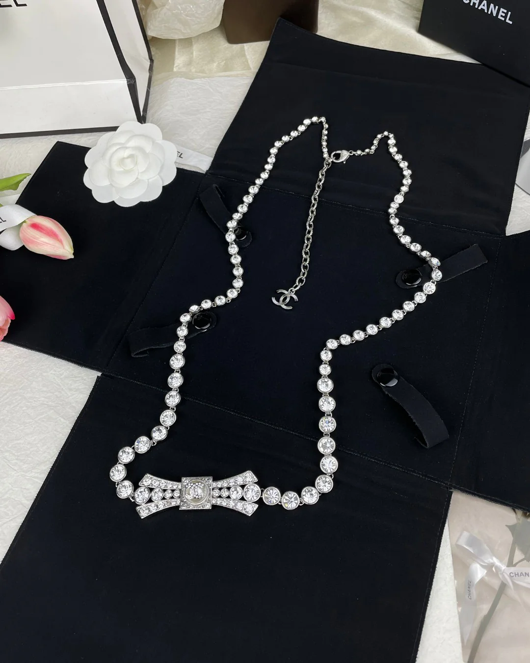 CCW036 Full Crystal bowknot CC Waist chain - ccjewelryacc