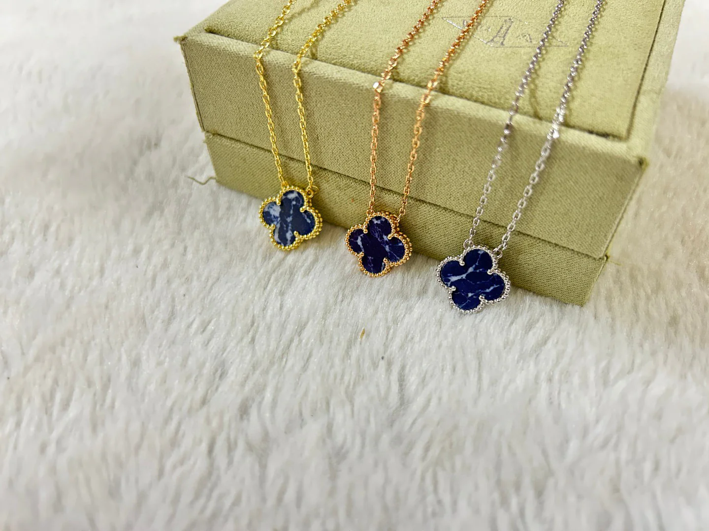 VCN016 1.5cm van cleef alhambra necklace Pietersite - ccjewelryacc