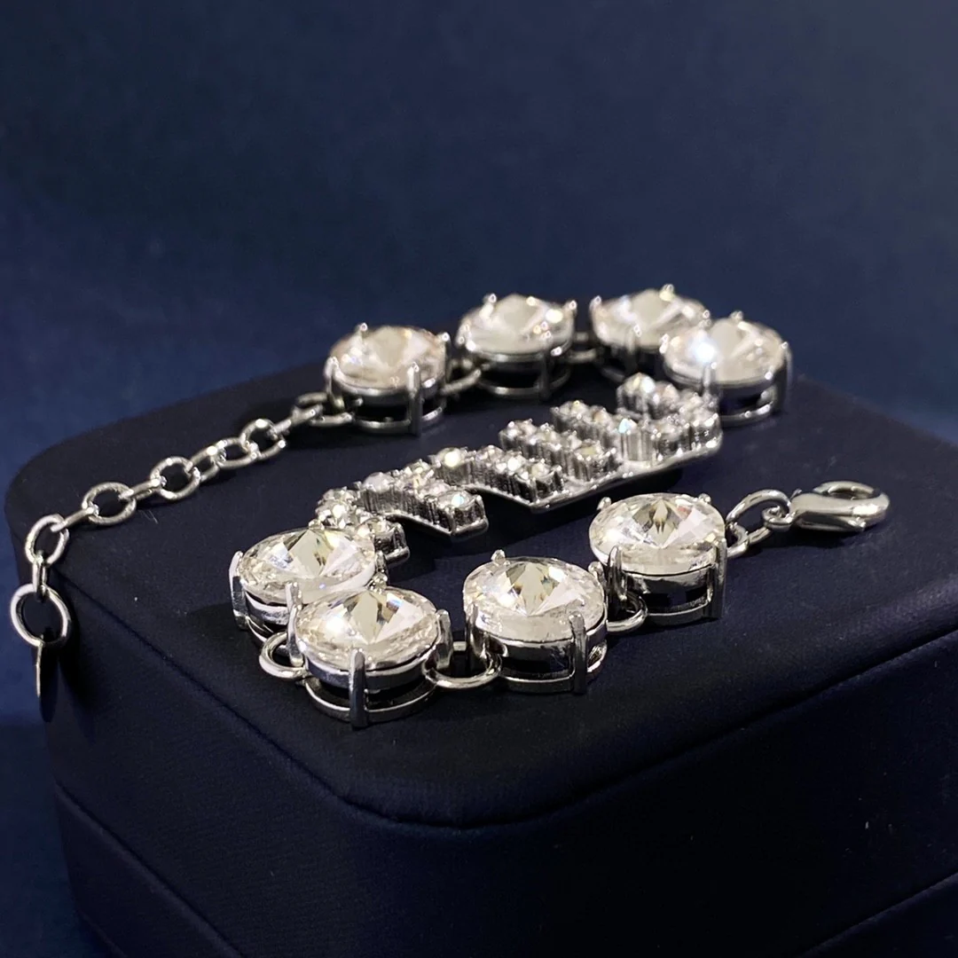 MMN003 High quality MM Full Big Diamond Choker Necklace Bracelet - ccjewelryacc