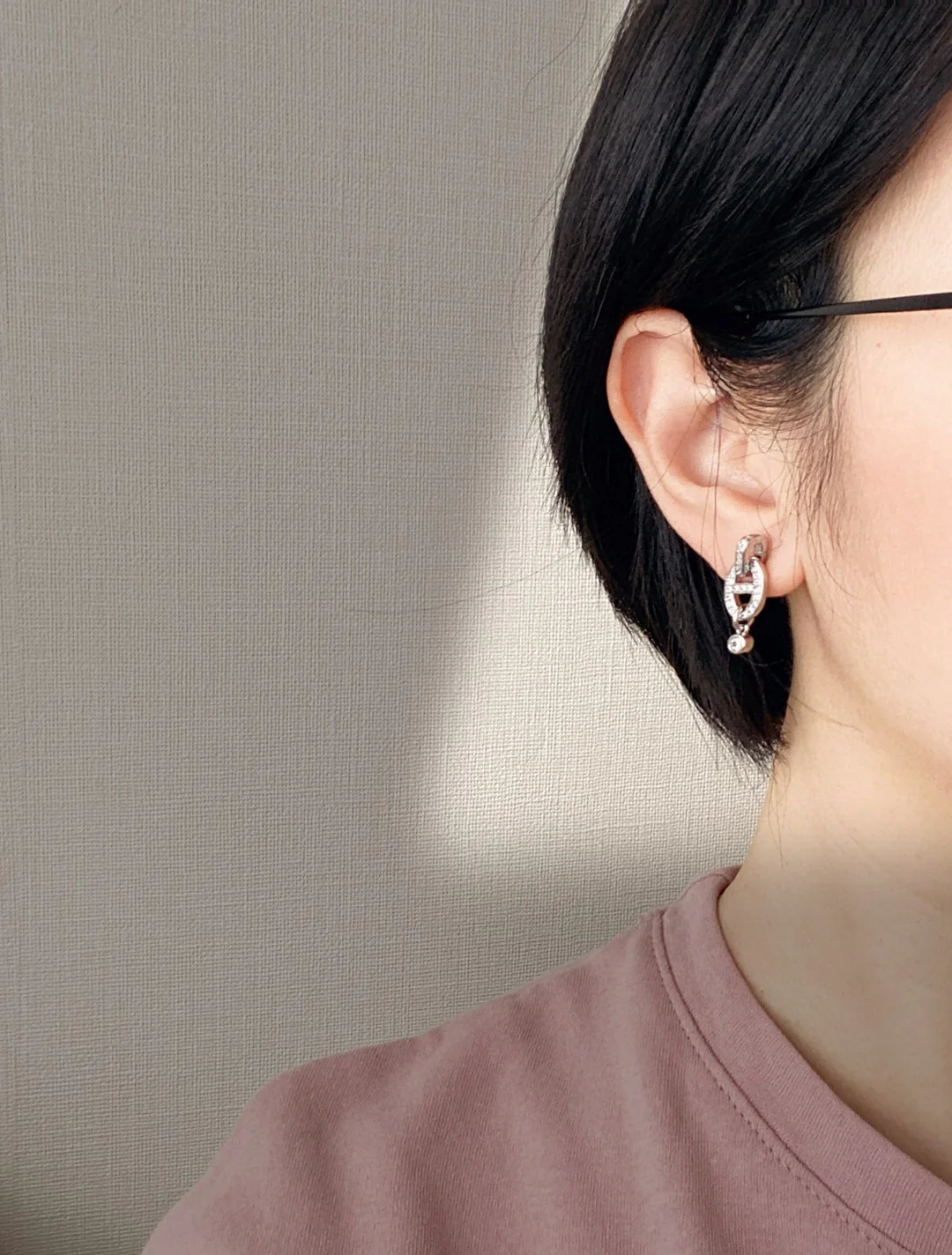 HME008  PM Chaine D'Ancre Enchainee Earrings - ccjewelryacc