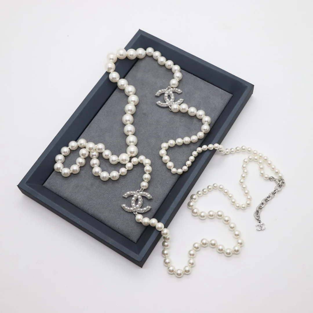 CCL009 100th anniversary long pearl necklace - ccjewelryacc