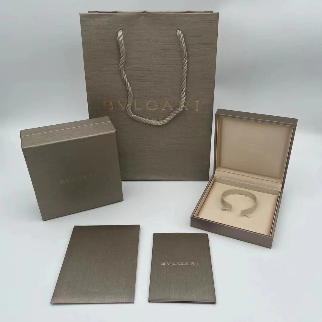 BGZ002 BVLGARI Top Quality Gold series Jewelry Package Box for Necklace, Ring Gift Package Box Shopping Bag - ccjewelryacc