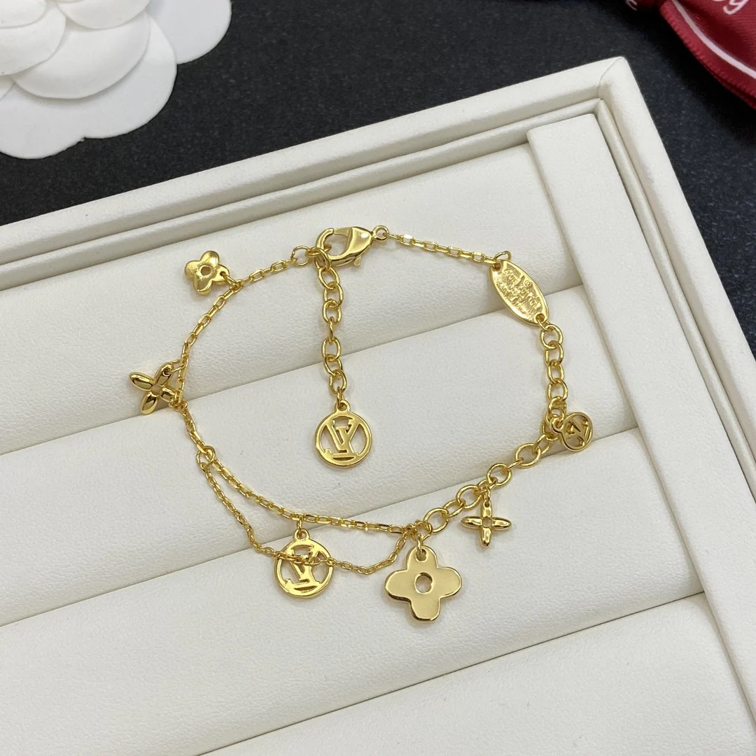 High Quality Luxury Designer Jewelry Set Women charm Necklace Bracelet LVT002 - ccjewelryacc