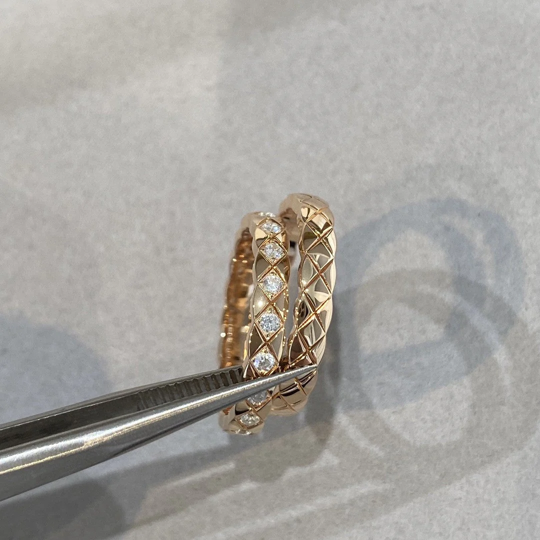 CCR8002A 3.5mm crush ring S925 Silver 18K Gold plating cc ring - ccjewelryacc