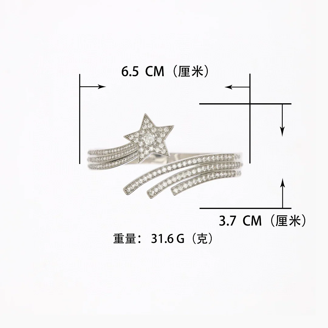 CCS057 Comete Diamond bangle bracelet - ccjewelryacc