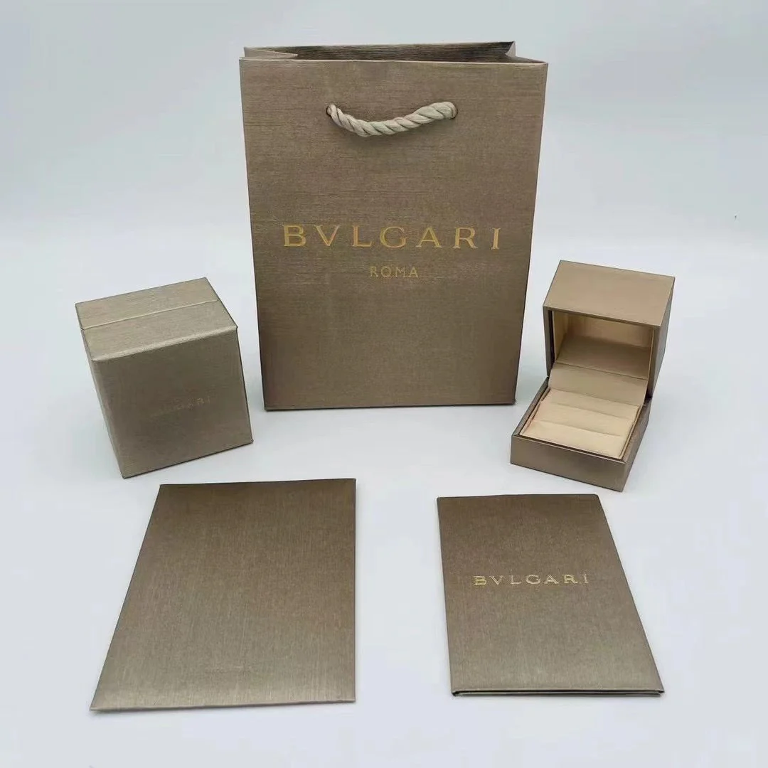 BGZ002 BVLGARI Top Quality Gold series Jewelry Package Box for Necklace, Ring Gift Package Box Shopping Bag - ccjewelryacc
